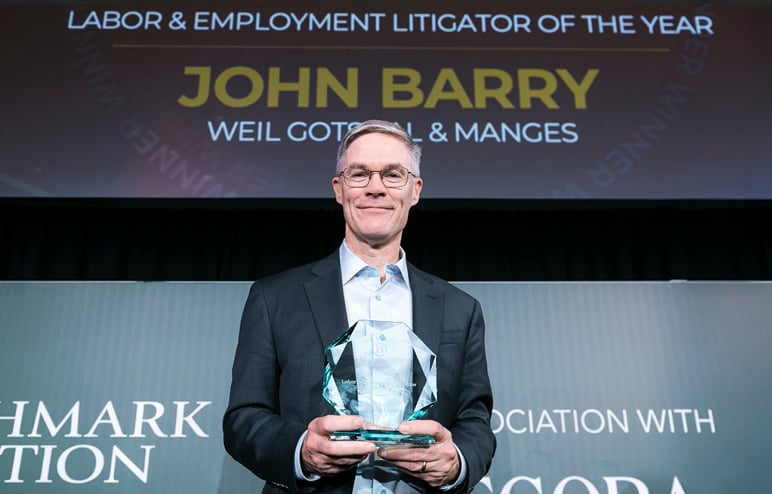 John Barry Named National Labor & Employment Litigator of the Year John Barry Named National Labor & Employment Litigator of the Year