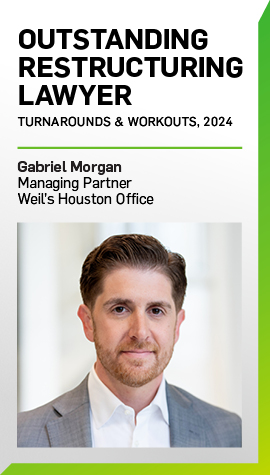 Gabriel Morgan Named Among 2024 Outstanding Restructuring Lawyers by Turnarounds & Workouts