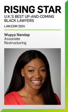 Wupya Nandap Named Among the U.K.’s Best Up-and-Coming Black Lawyers in 2024 by Law.com