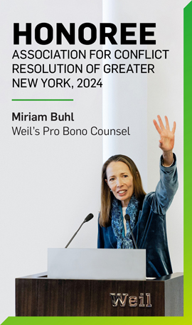Miriam Buhl to be Honored at Association for Conflict Resolution of Greater New York 2024 Annual Conference
