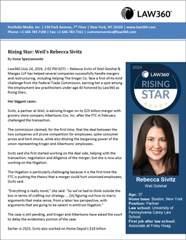 View Rebecca’s Law360 Rising Stars Profile