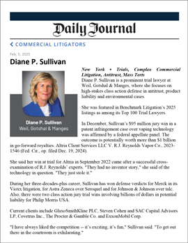 Daily Journal Commercial Litigators 2025 - Diane Sullivan