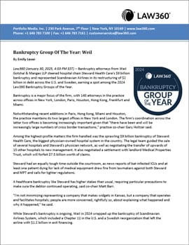 Bankruptcy Group of the Year Bankruptcy Group of the Year