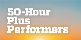 50-Hour Plus Performers 2025 50-Hour Plus Performers 2025